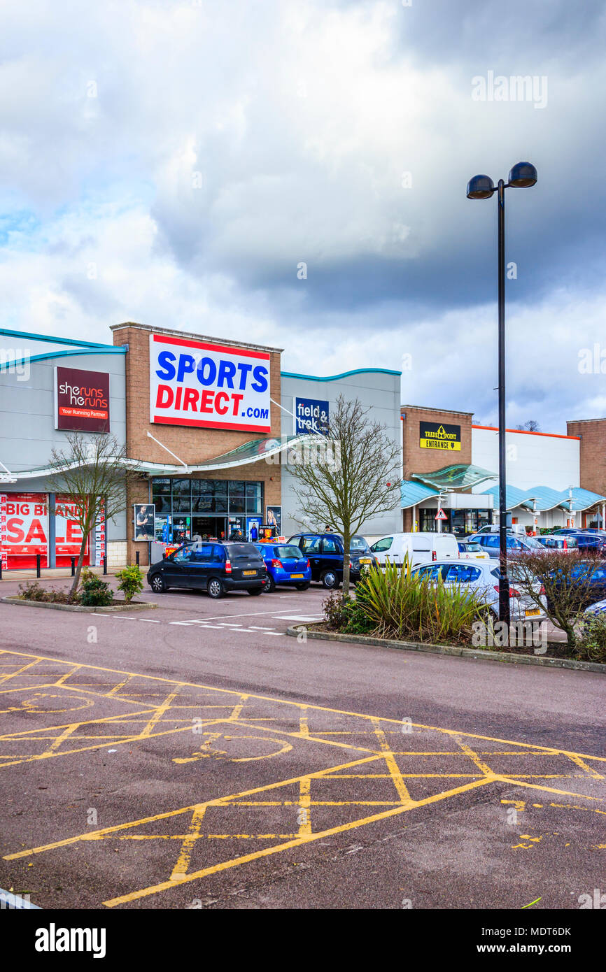 Clouds gather over the Sports Direct store at Friern Bridge retail park