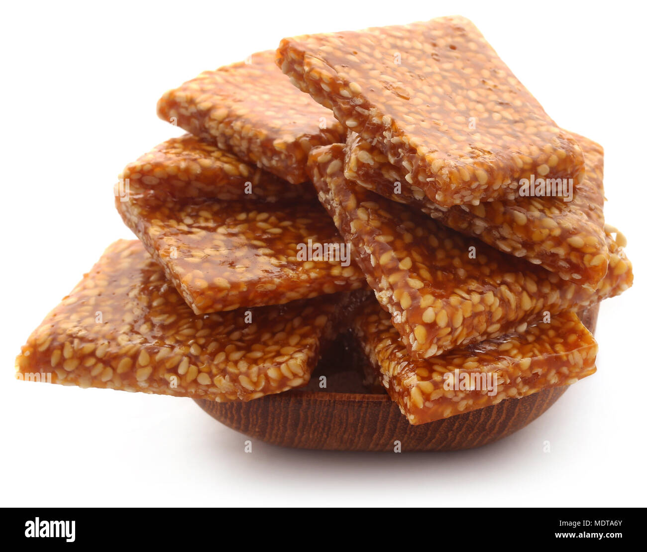 Sesame caramel candy very popular in Indian subcontinent Stock Photo