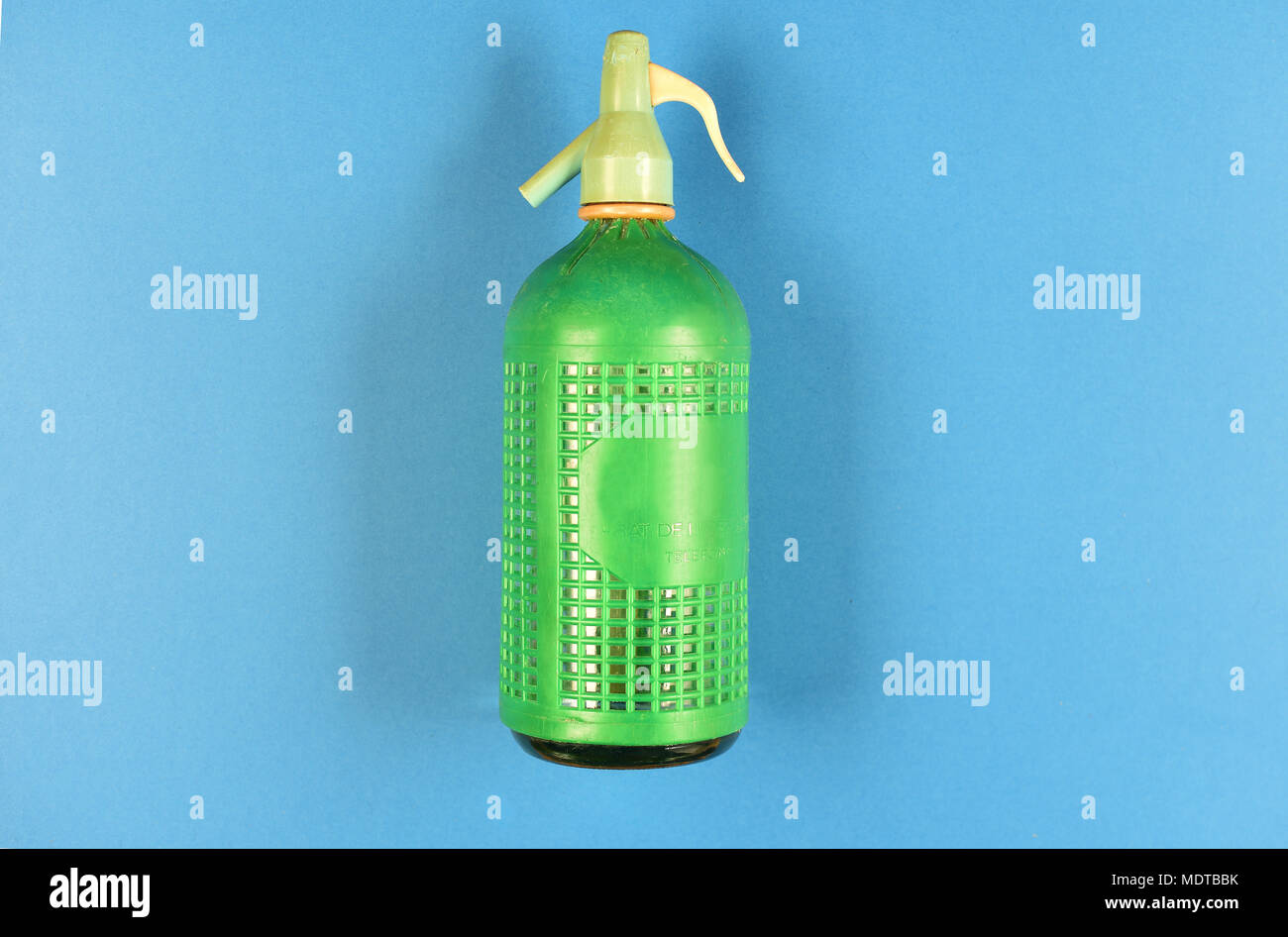 siphon bottle on blue Stock Photo Alamy