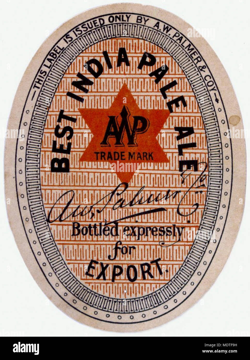 Best India Pale Ale label Stock Photo Alamy