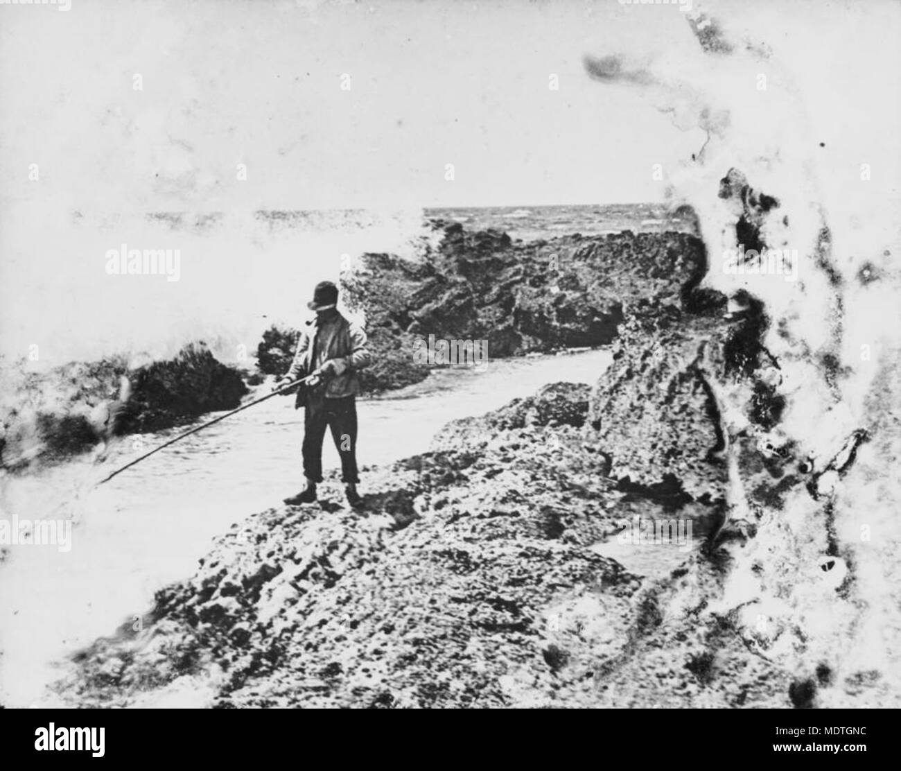 Rock fishing in Queensland Stock Photo Alamy