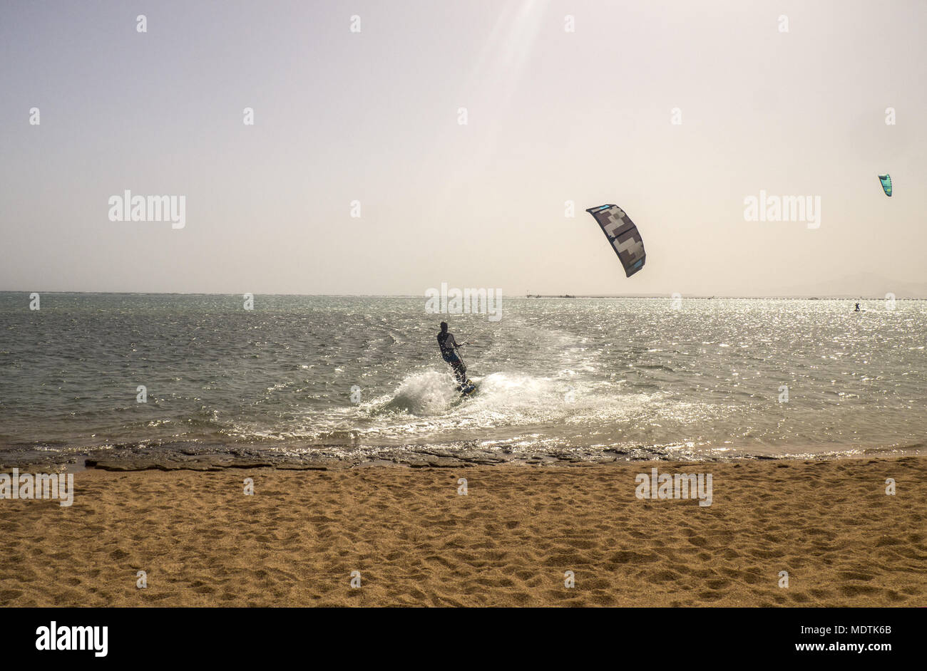 Fun on kite in Egypt red sea Stock Photo Alamy