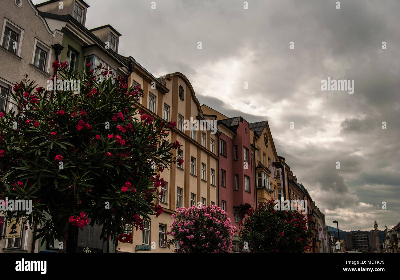 Innsbruck street Austria Stock Photo Alamy