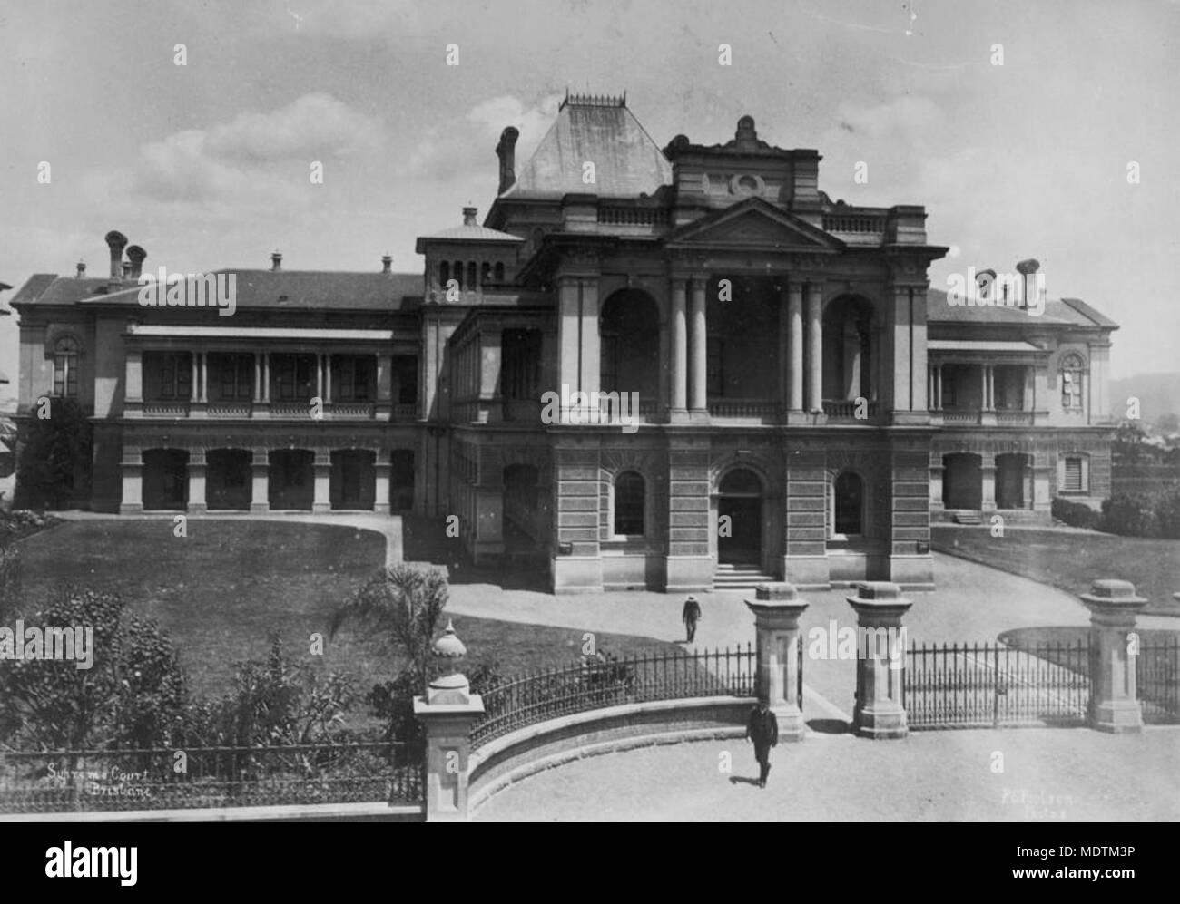 Supreme Court building Brisbane, ca 1891. Stock Photo