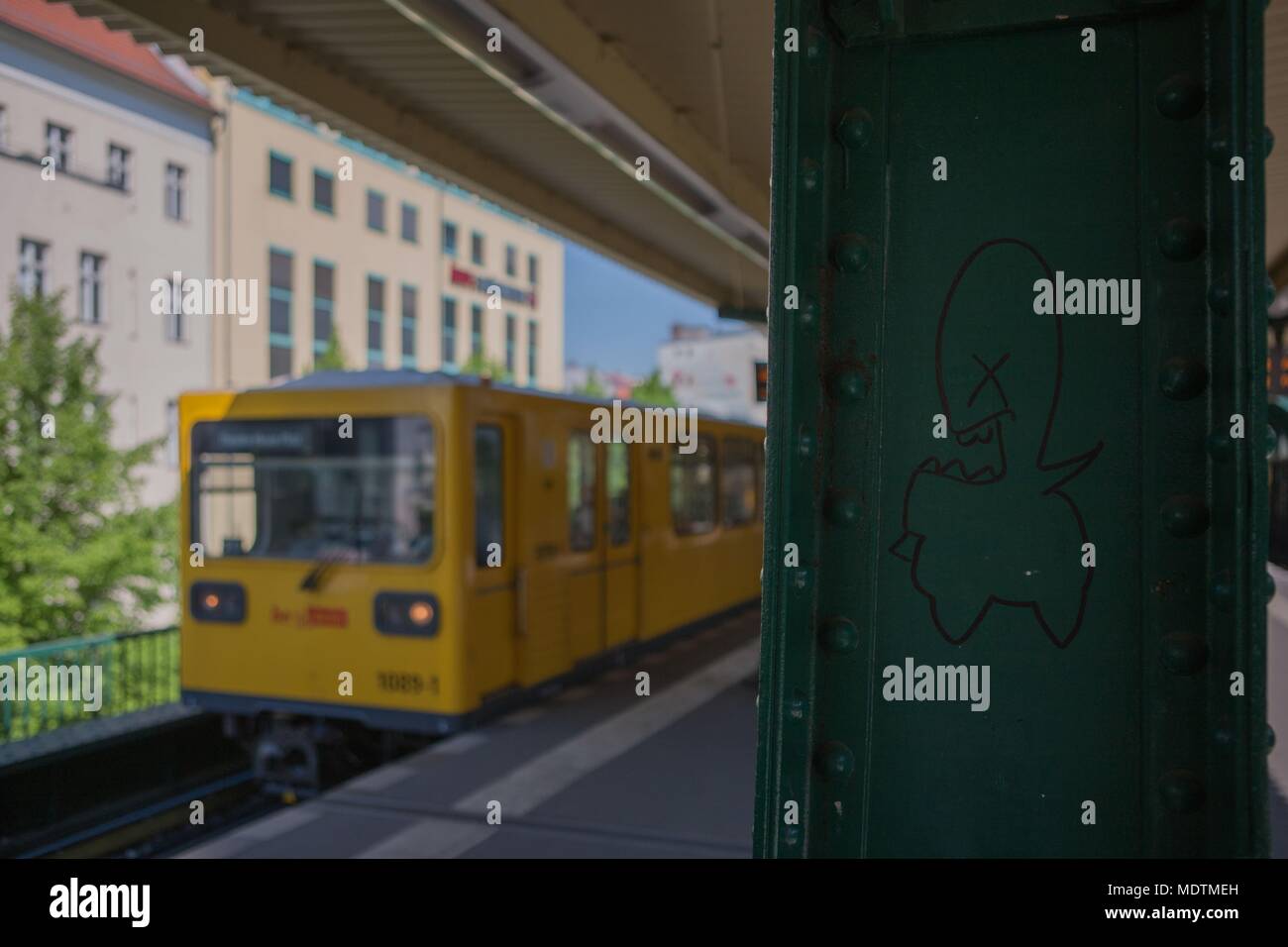 Germany, Berlin, Prenzlauer Berg, S-Bahn, Train, Metro, Public.