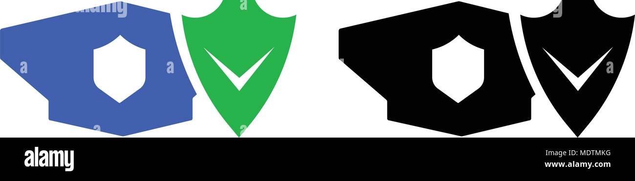 Military security icon. Vector icon. Flat style Stock Vector