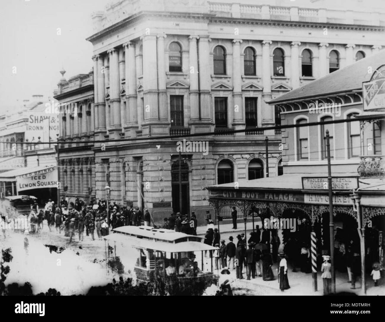 Intersection Queen and Edward Street Brisbane ca 1903 Stock Photo Alamy