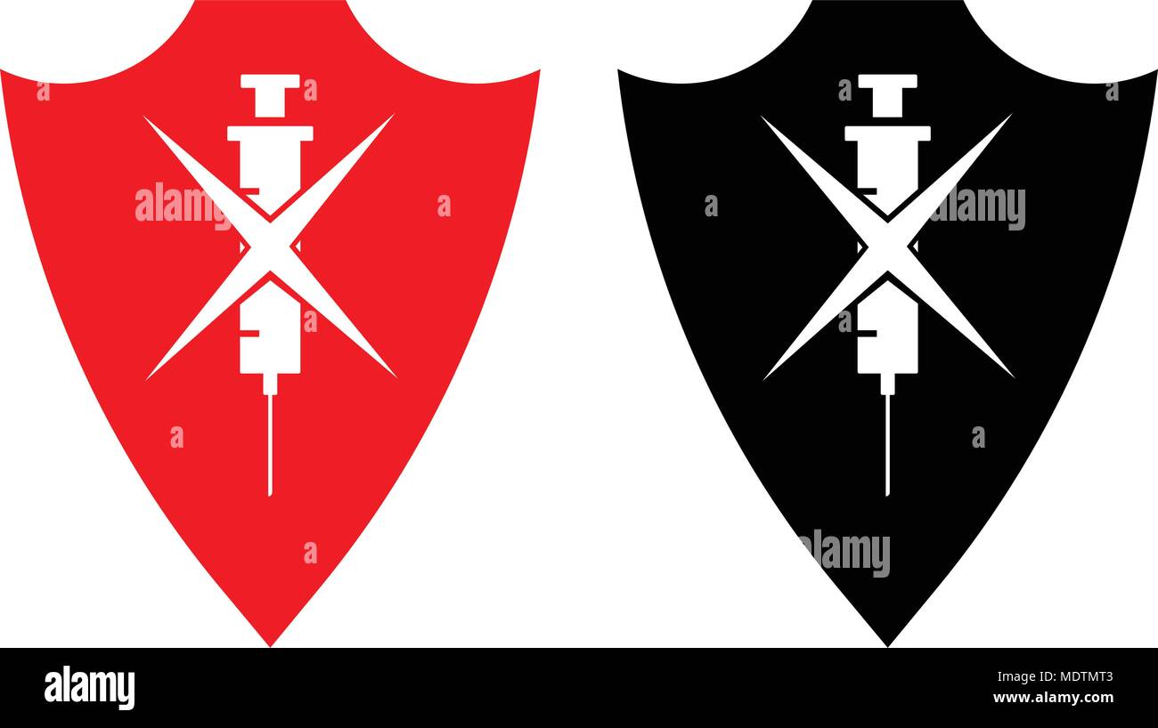 Stop the drug icon. Vector icon. Flat style Stock Vector