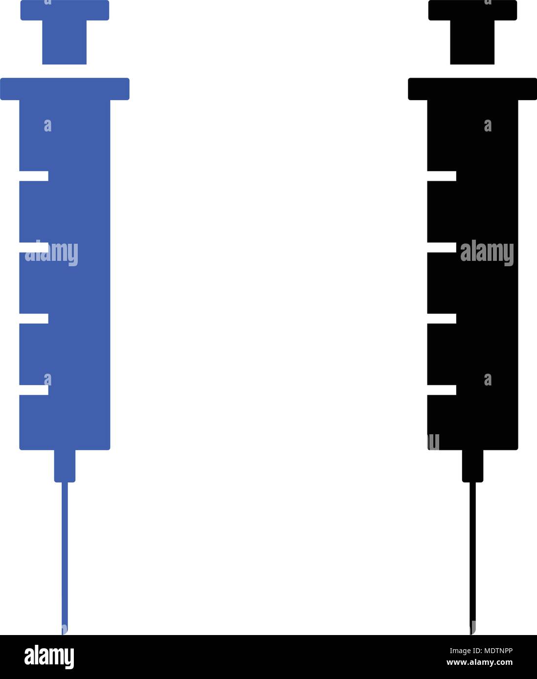 Syringe flat icon. Vector icon Flat style Stock Vector