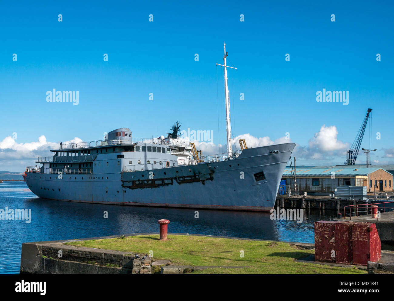 MV Fingal, lighthouse tender ship, being converted to luxury floating
