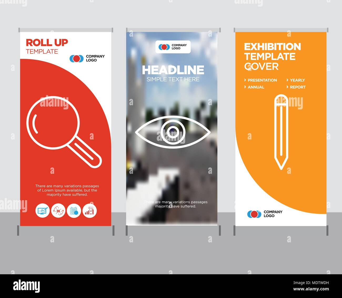Edit Tool Modern Business Roll Up Banner Design Template Eye