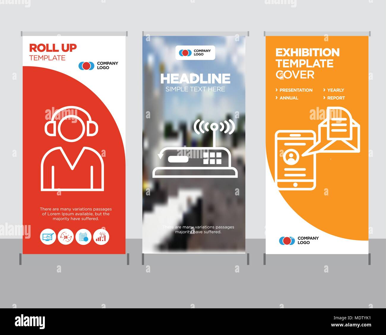 Mail and spartphone modern business roll up banner design template ...