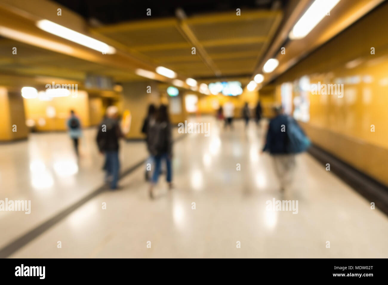 Prime time in the subway., Motion blured. Stock Photo