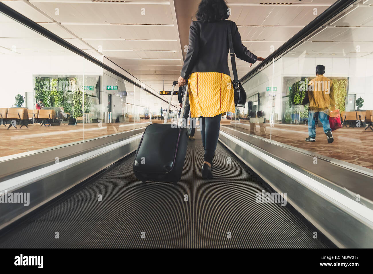 hold suitcase