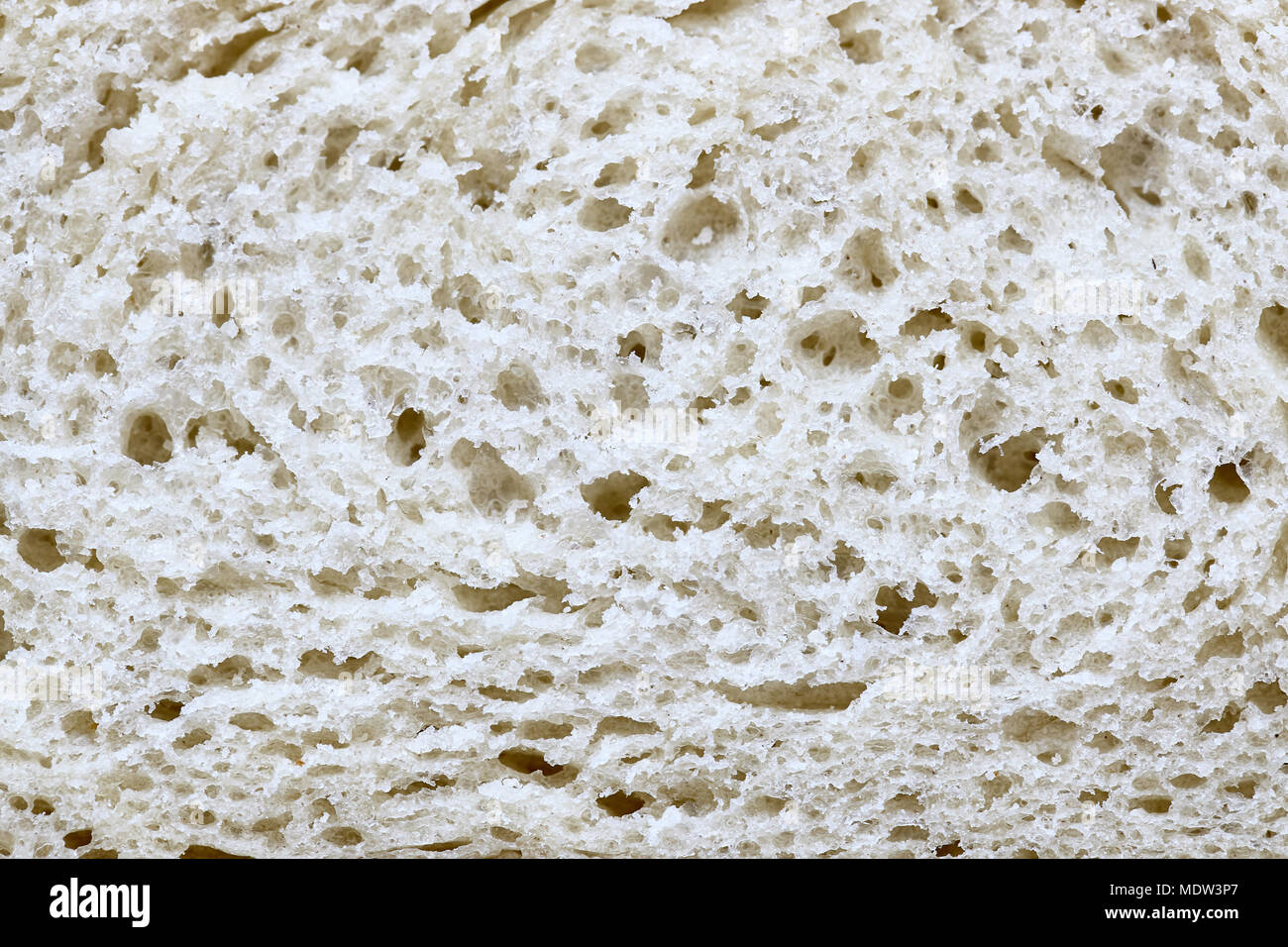 Fresh White Bread Slice Extreme Close Up macro Texture Background Stock