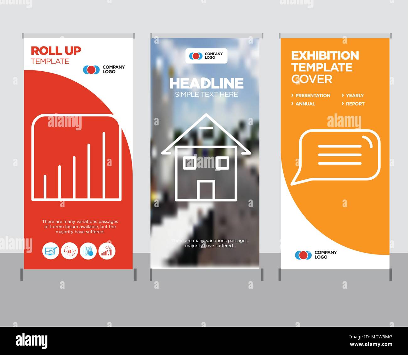 Speech Bubble Modern Business Roll Up Banner Design Template