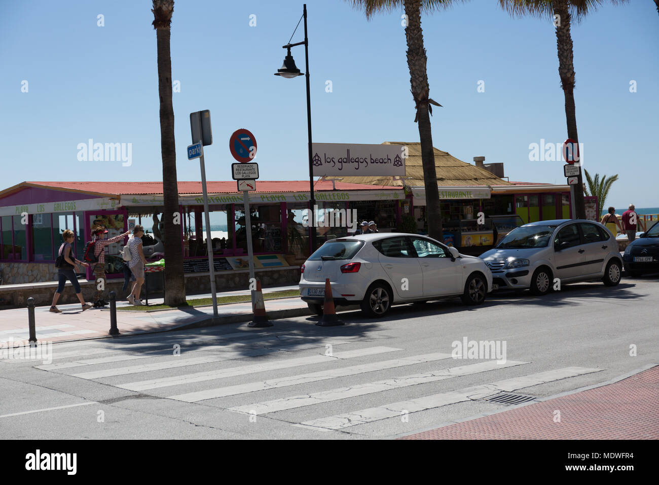 Boardwalk in Torremolinos Spain Stock Photo