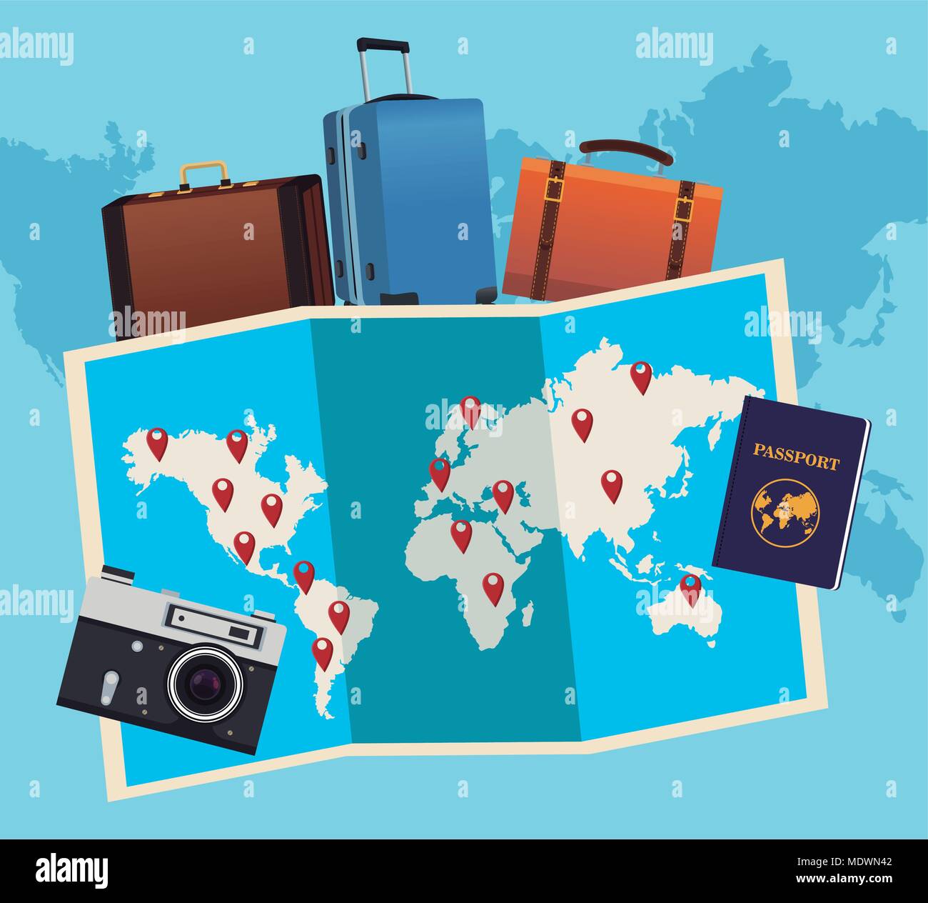Travel around the world Stock Vector Image & Art - Alamy