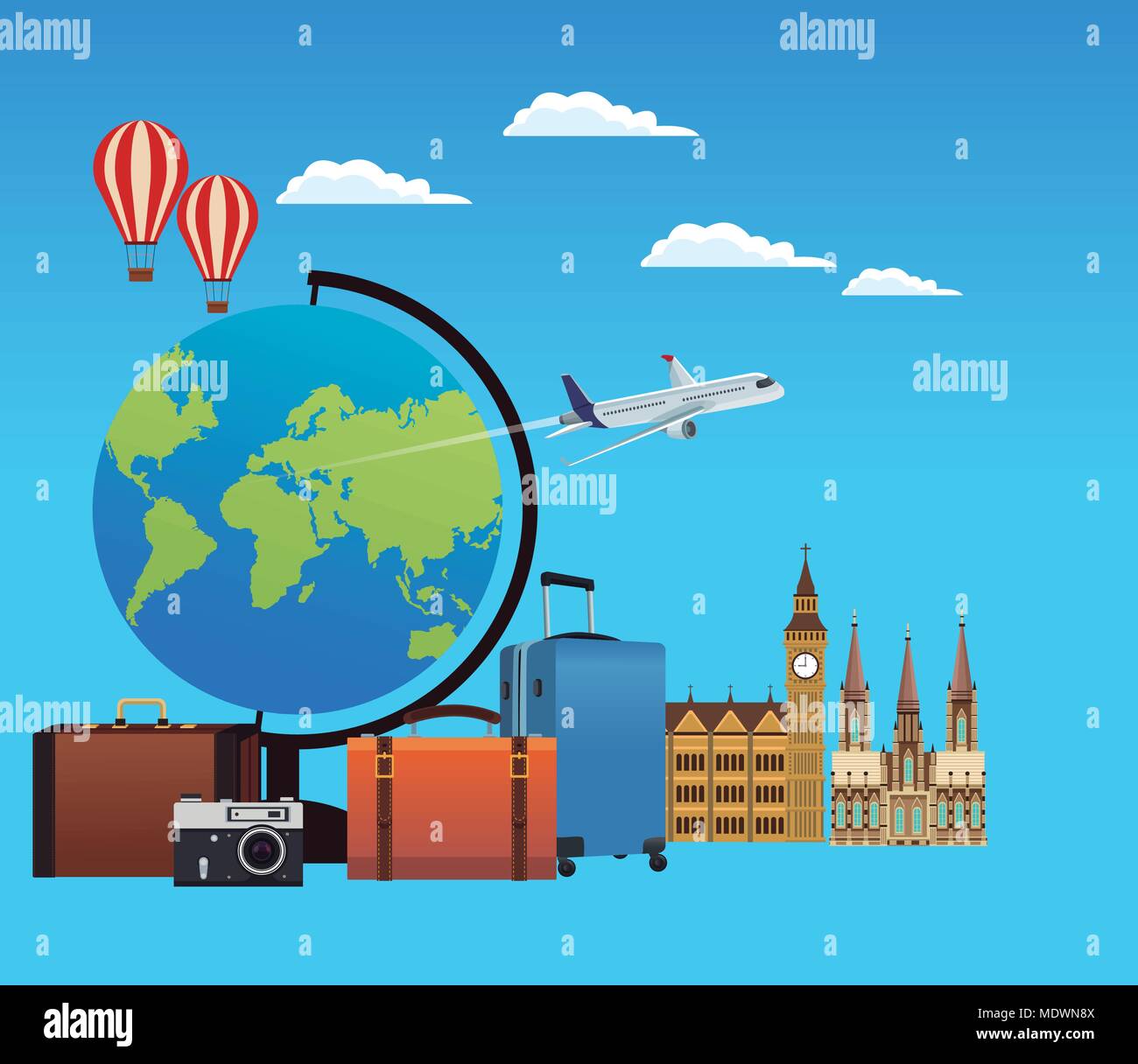 Travel around the world Stock Vector Image & Art - Alamy