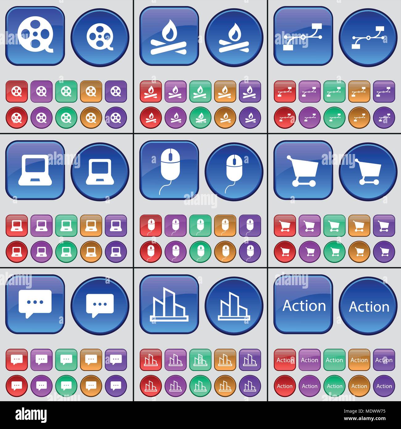 Videotape, Campfire, Connection, Laptop, Mouse, Chat bubble, Diagram ...
