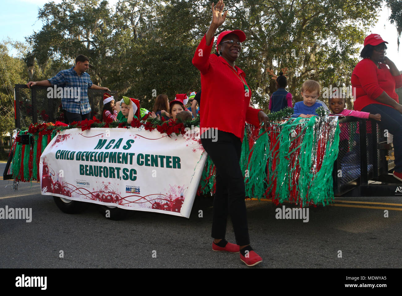 The Marine Corps Air Station Beaufort Child Development Center float