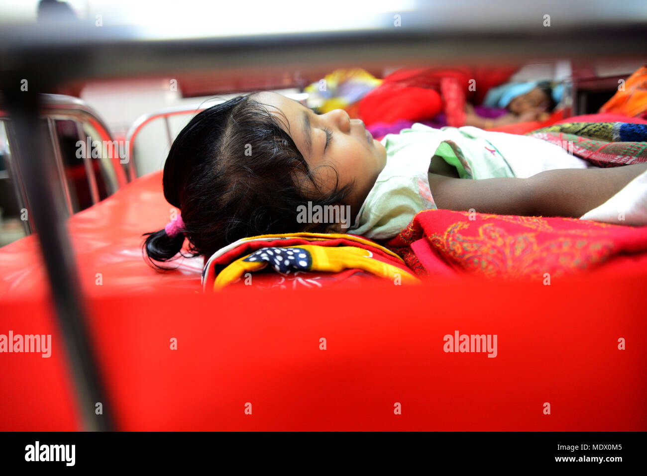 Bangladeshi children suffering from diarrhea lie at The International