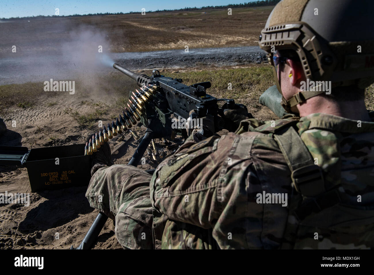 823d Base Defense Squadron 50 Caliber M2 Machine Gun Hi-res Stock 