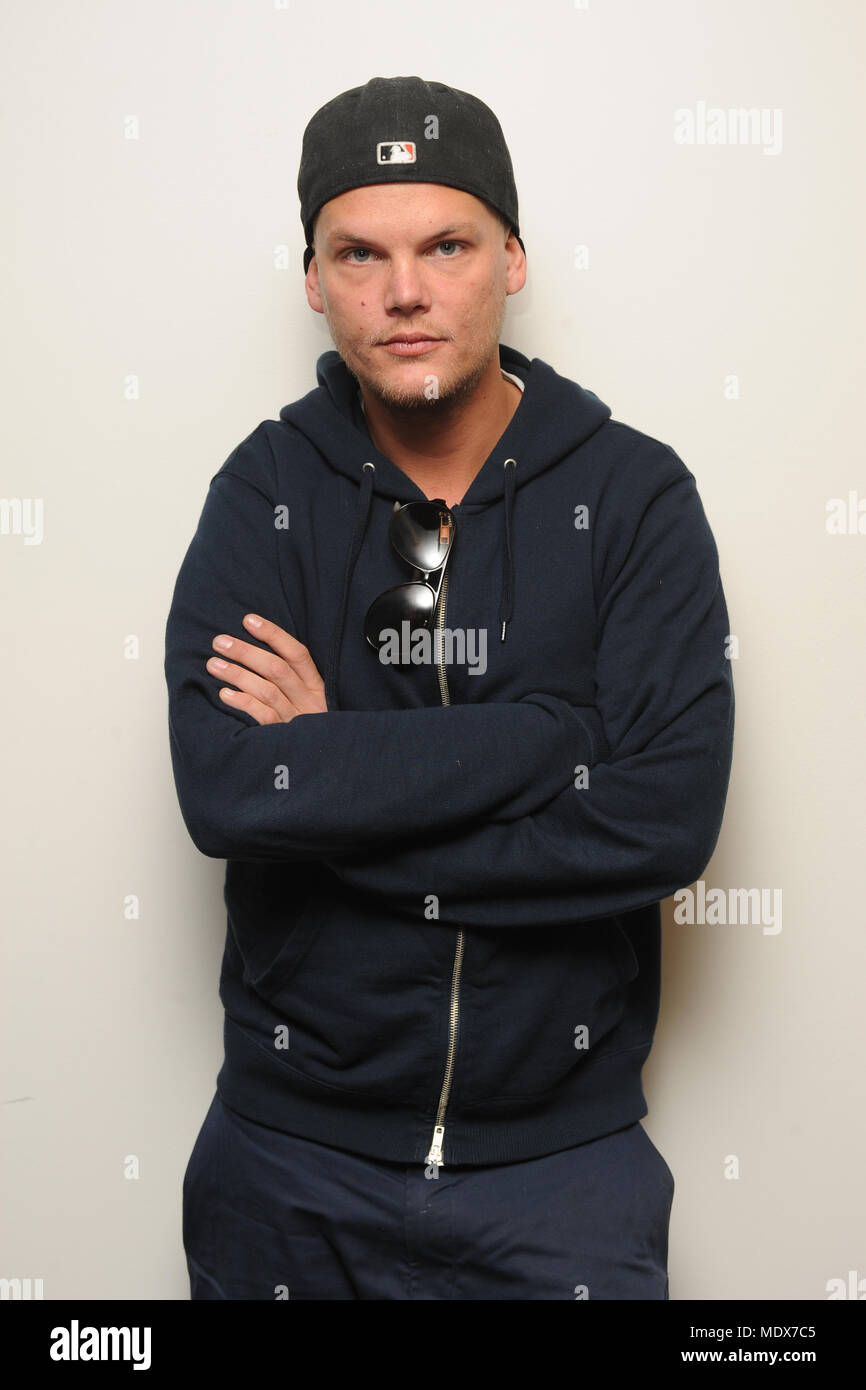 HOLLYWOOD, FL - FEBRUARY 12: Avicii visits radio station 97.3 The Hits. Tim  Bergling, better known by his stage name Avicii, is a Swedish electronic  musician, DJ, remixer and record producer on