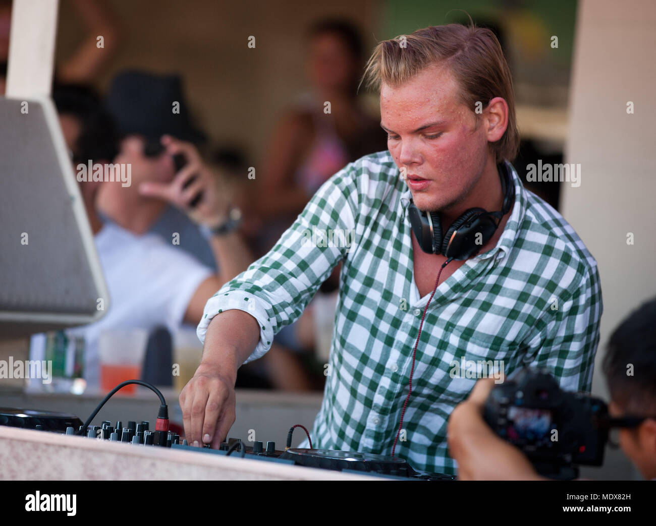 Avicii performs at F*** Me I'm Famous! Pool Party for Labor Day Weekend at  Wet Republic in Las Vegas, NV on September 4, 2011. © Kabik/MediaPunch  Stock Photo - Alamy