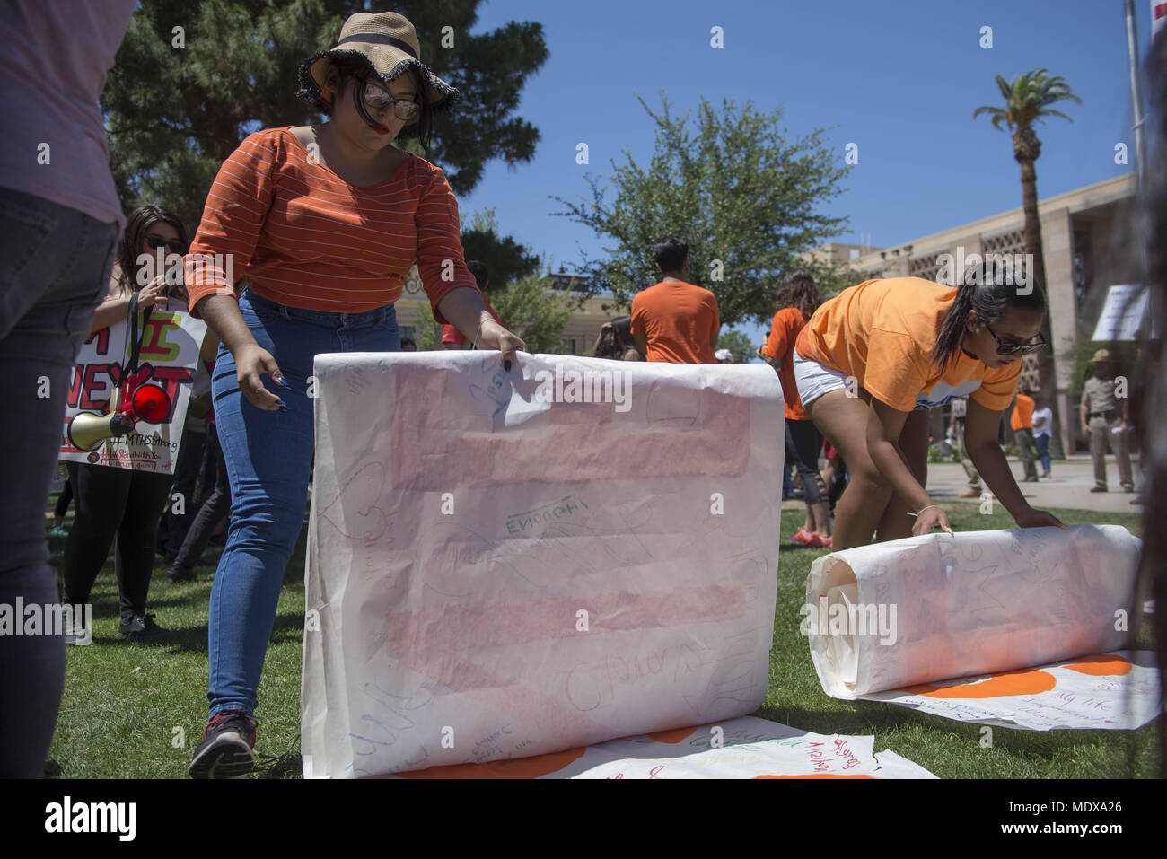 Phoenix Arizona USA 20th Apr 2018 Metro Tech High School Senior 