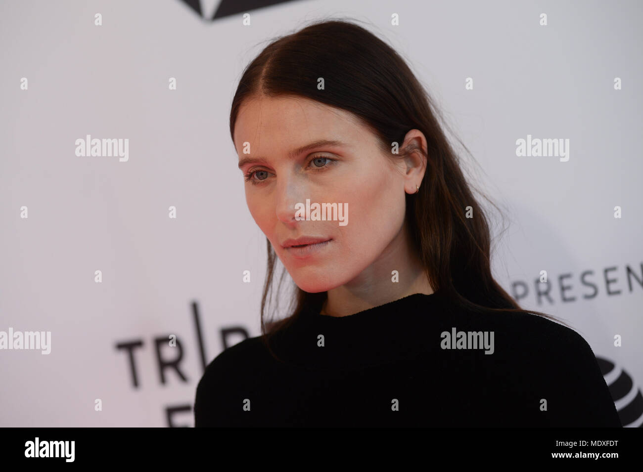 Dree Hemingway arrives to 'In A Relationship' screening during the 2018 Tribeca Film Festival at SVA Theater on April 20, 2018 in New York City. Credit: Erik Pendzich/Alamy Live News Stock Photo
