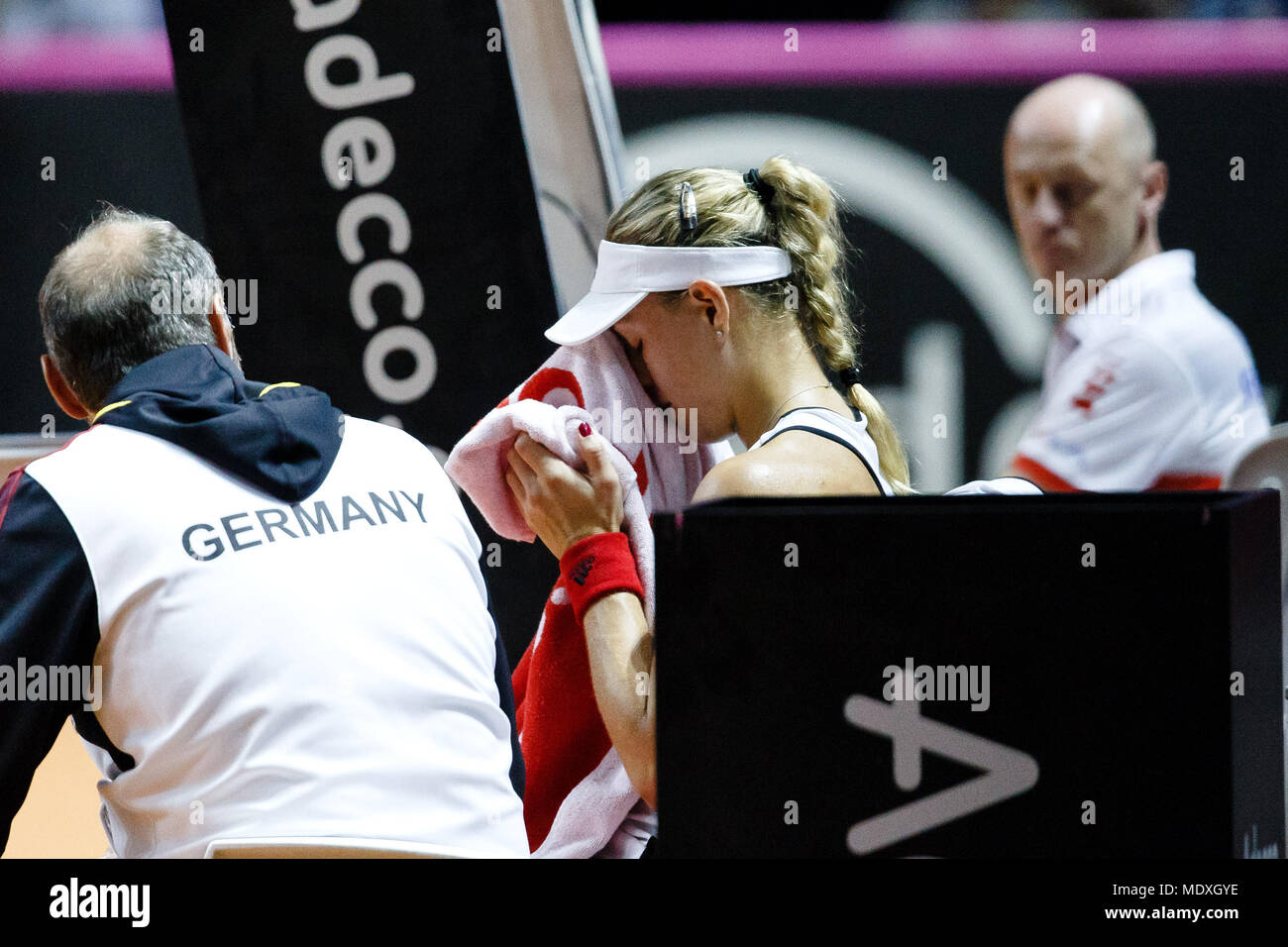 German tennis player Angelique Kerber in action during the Fed Cup ...