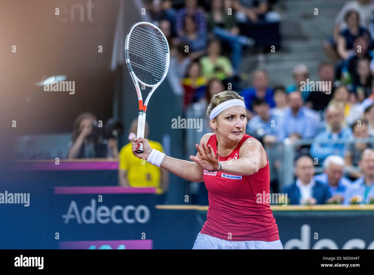 Sala Polivalenta Romania 21st April 2018 Timea Bacsinszky Sui During The Fed Cup By Bnp 2018