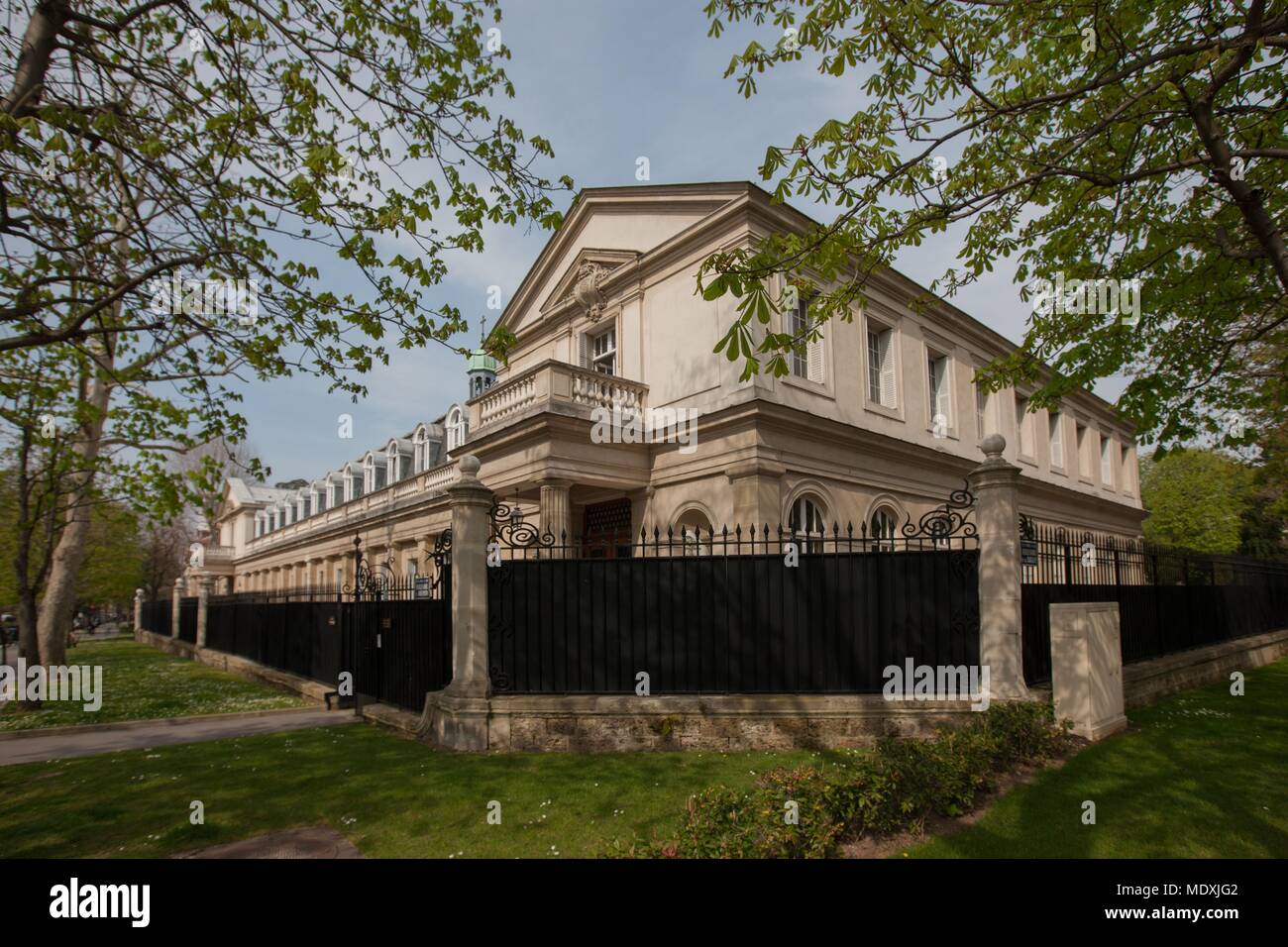 France, Neuilly sur Seine, 52 boulevard d'Argenson, former wing of the Neuilly castle, chapel, congregation, Stock Photo