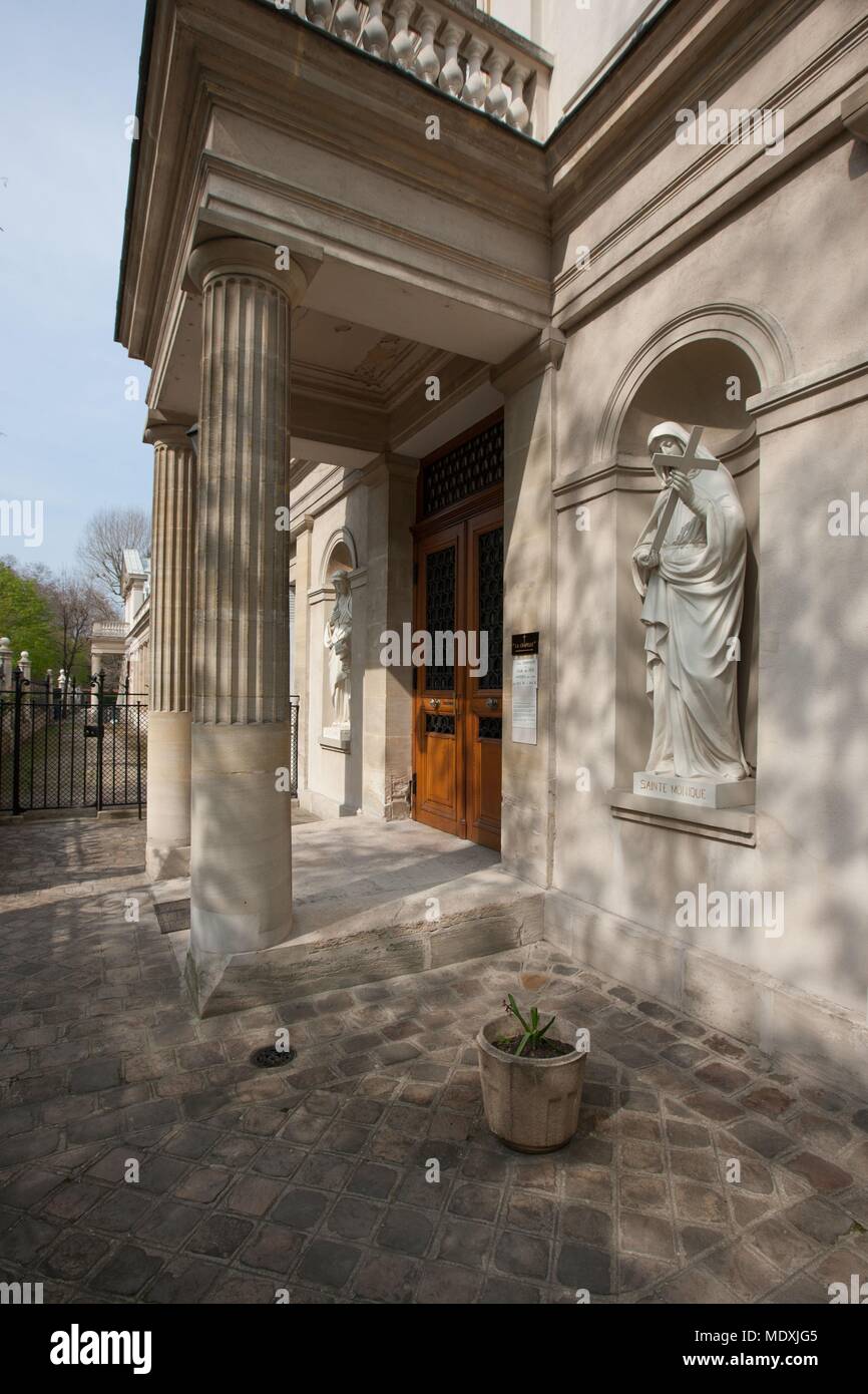 France, Neuilly sur Seine, 52 boulevard d'Argenson, former wing of the Neuilly castle, chapel, congregation, Stock Photo