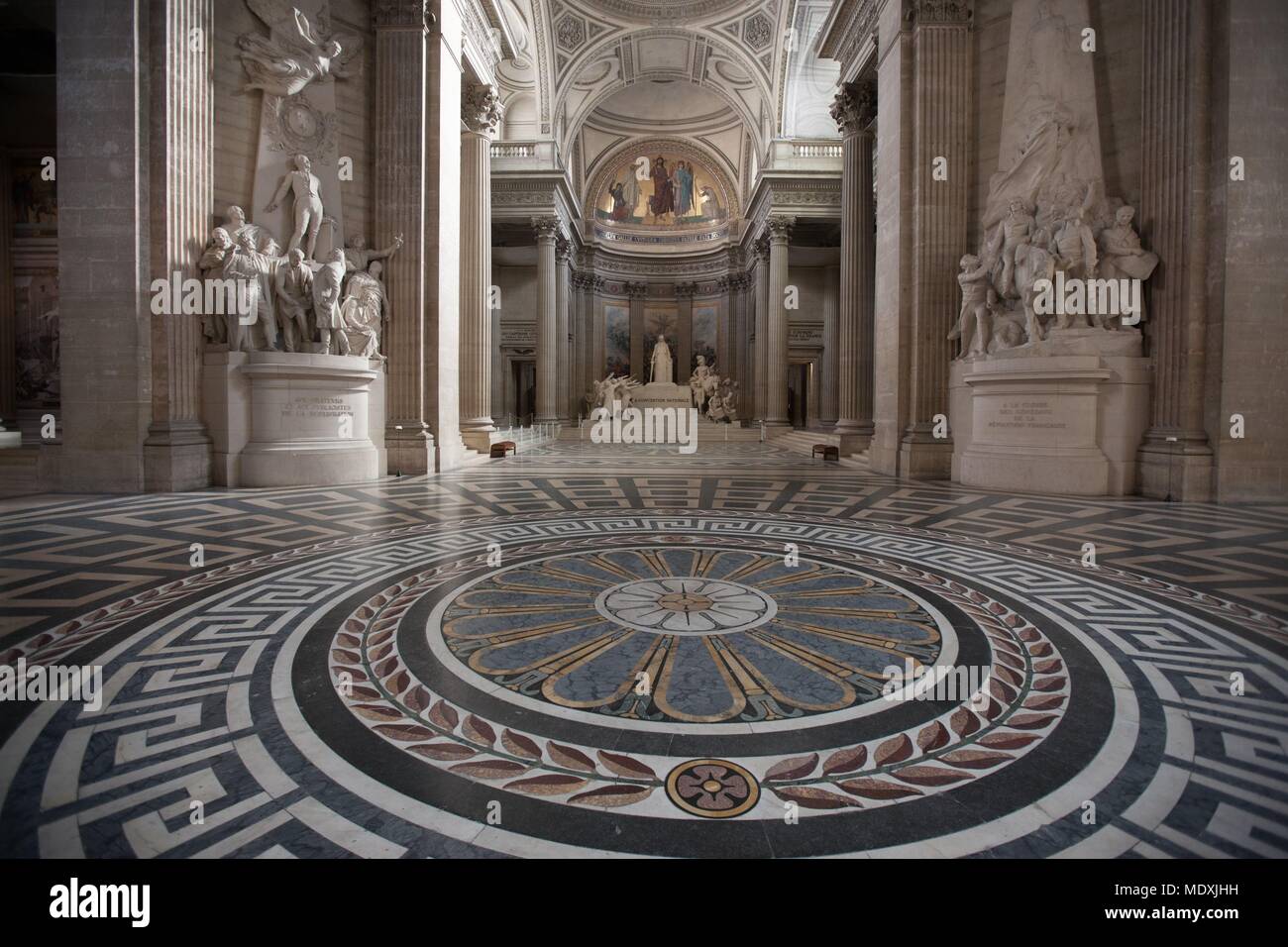 Paris, place du Pantheon, Pantheon, pavement, marble Stock Photo - Alamy