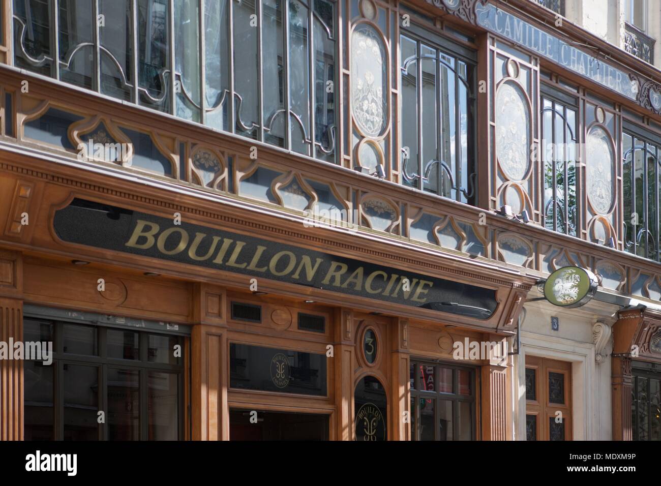 Paris, Rue Racine, Bouillon Racine, restaurant, brasserie, decor Art Nouveau, Stock Photo