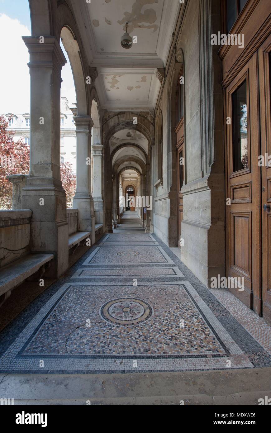 Paris, 12 avenue Trudaine, lycee jacques decour, court of honour