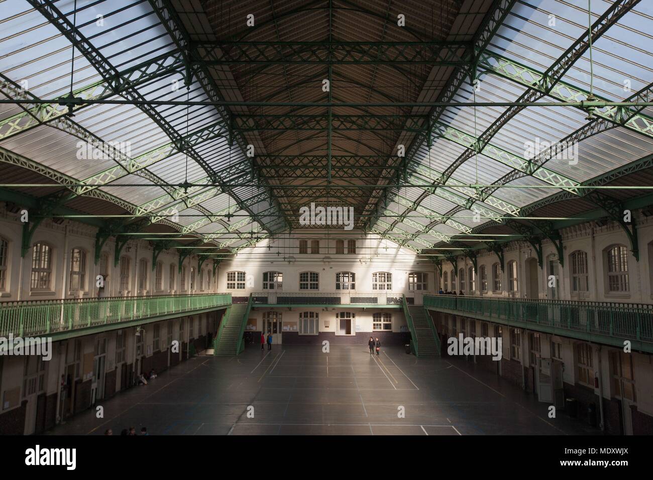 Paris, 145 boulevard Malesherbes, lycee carnot, la marquise, building under a glass roof Stock