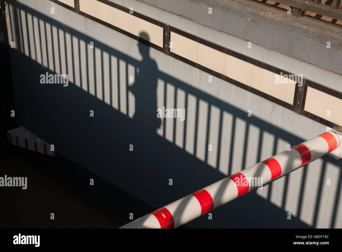 Paris, avenue de la motte piquet, entrance of the Vinci parking Stock