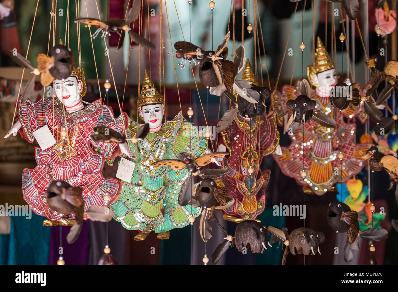 Lao marionettes; Luang Prabang, Laos Stock Photo