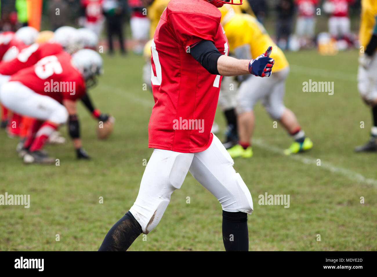 american football game - players in action Stock Photo