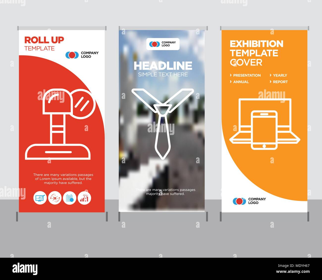 electronics modern business roll up banner design template, tie Inside Tie Banner Template