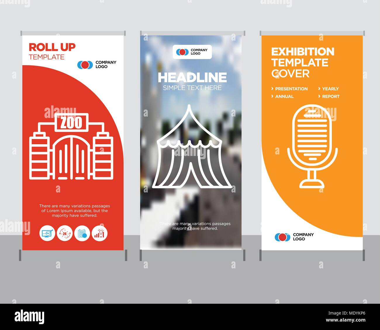 Microphone modern business roll up banner design template, Tent Pertaining To Zoo Brochure Template