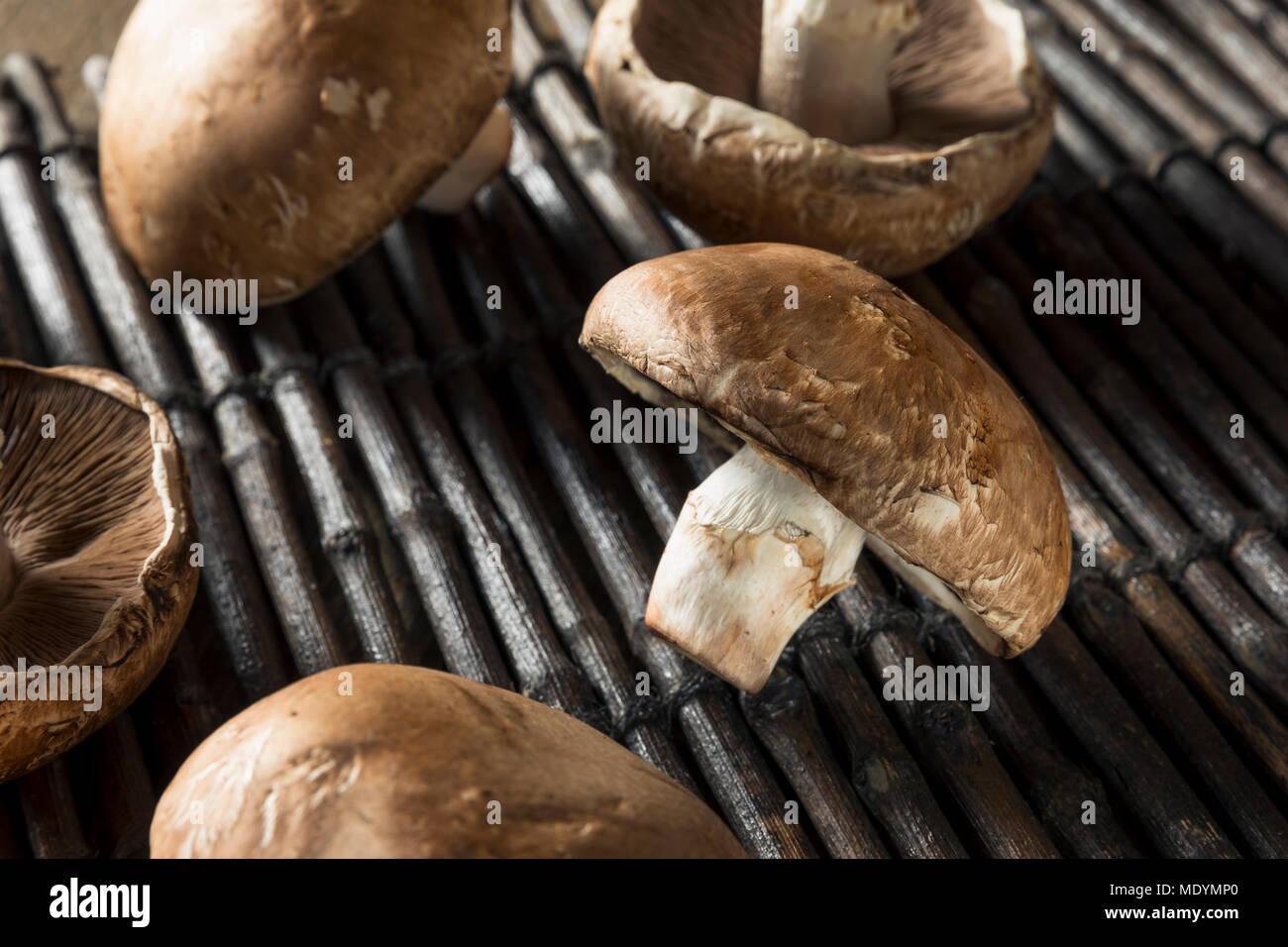 Raw Organic Portobello Mushrooms Ready to Cook Stock Photo Alamy