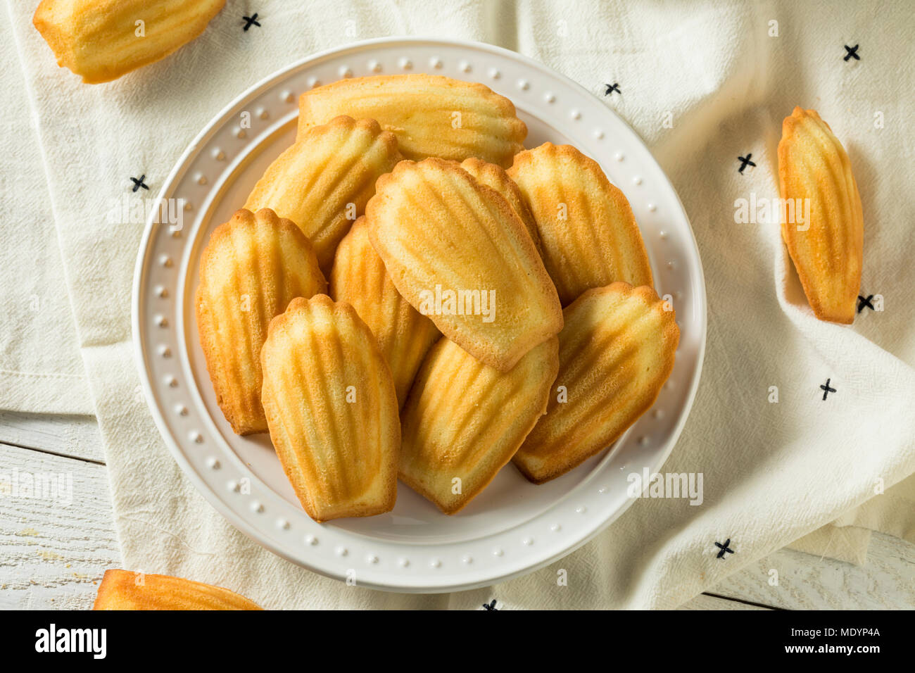Homemade Sweet French Madeleines Ready to Eat Stock Photo
