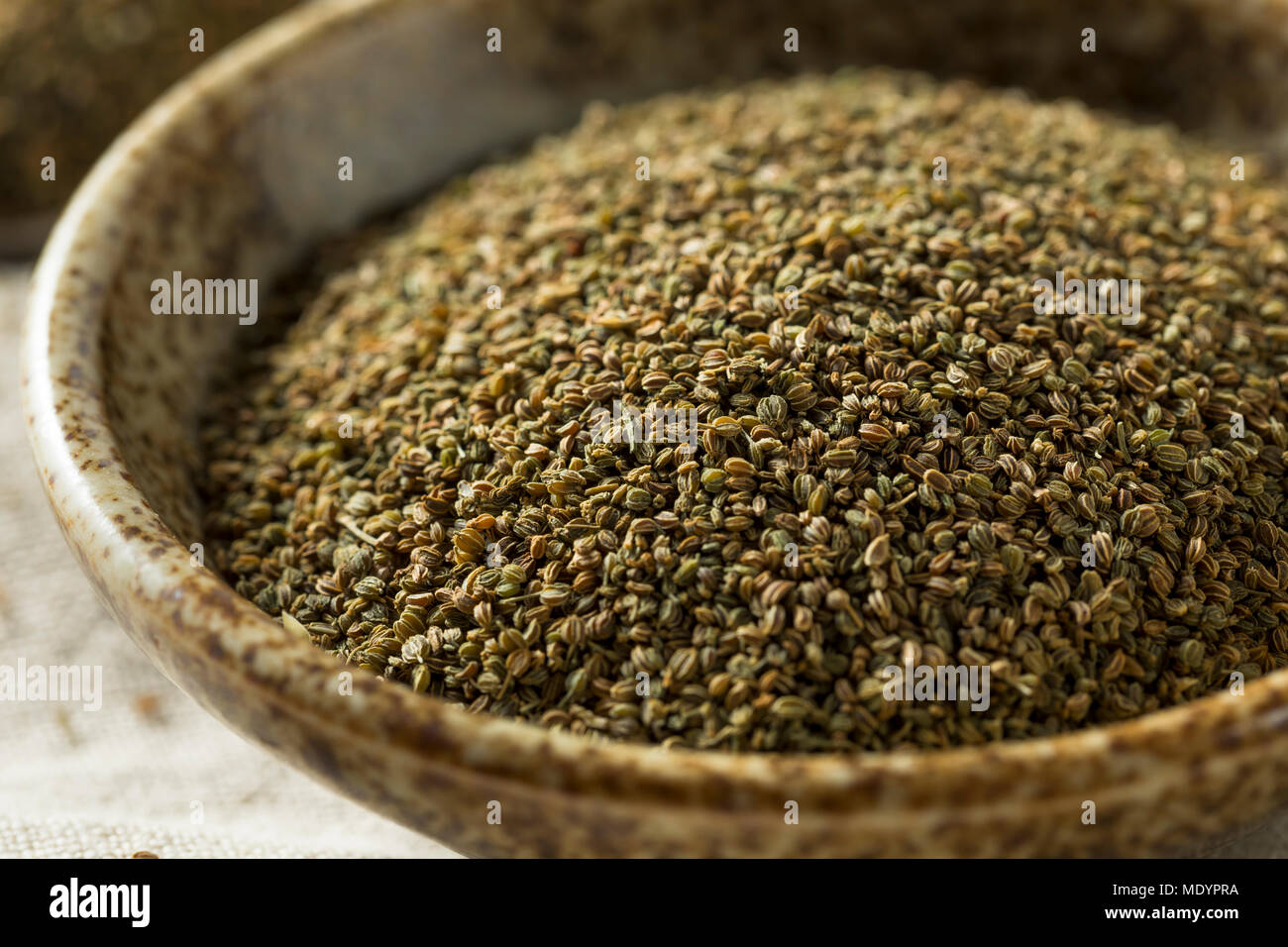 Healthy Dry Organic Celery Seeds in a Bowl Stock Photo Alamy