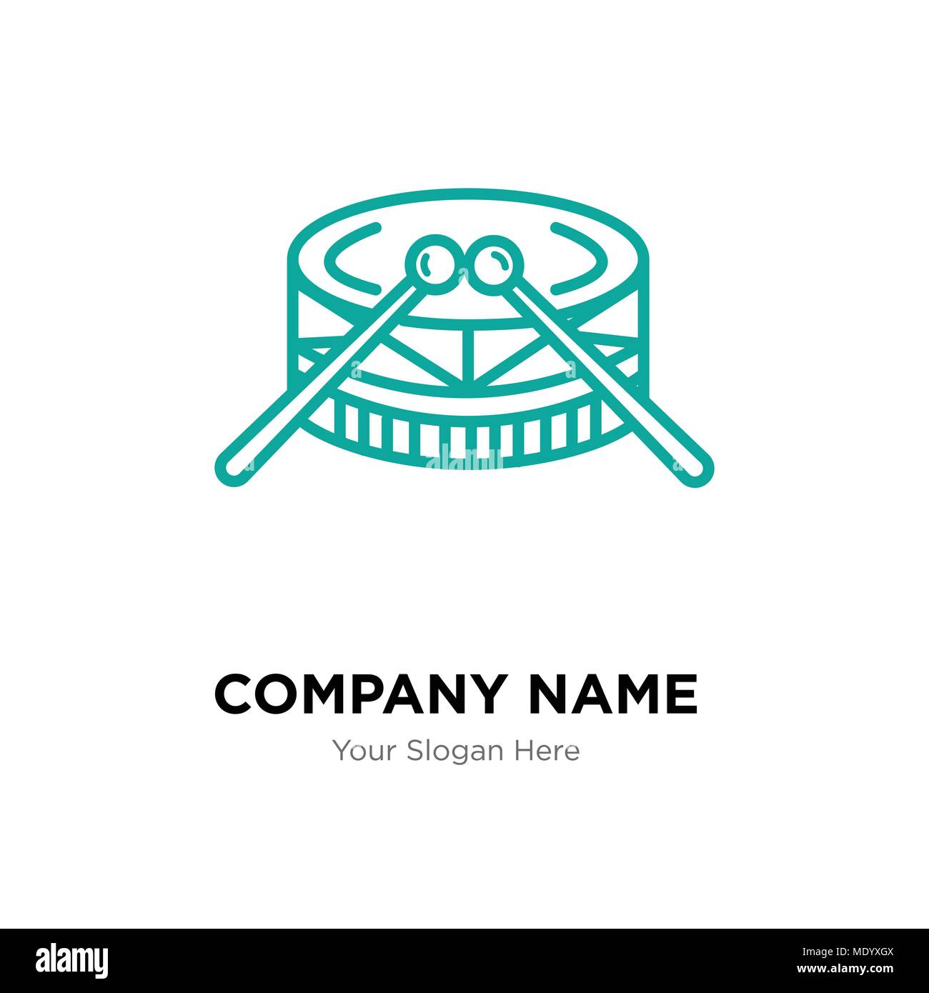 Drums company logo design template, Business corporate vector icon Stock Vector