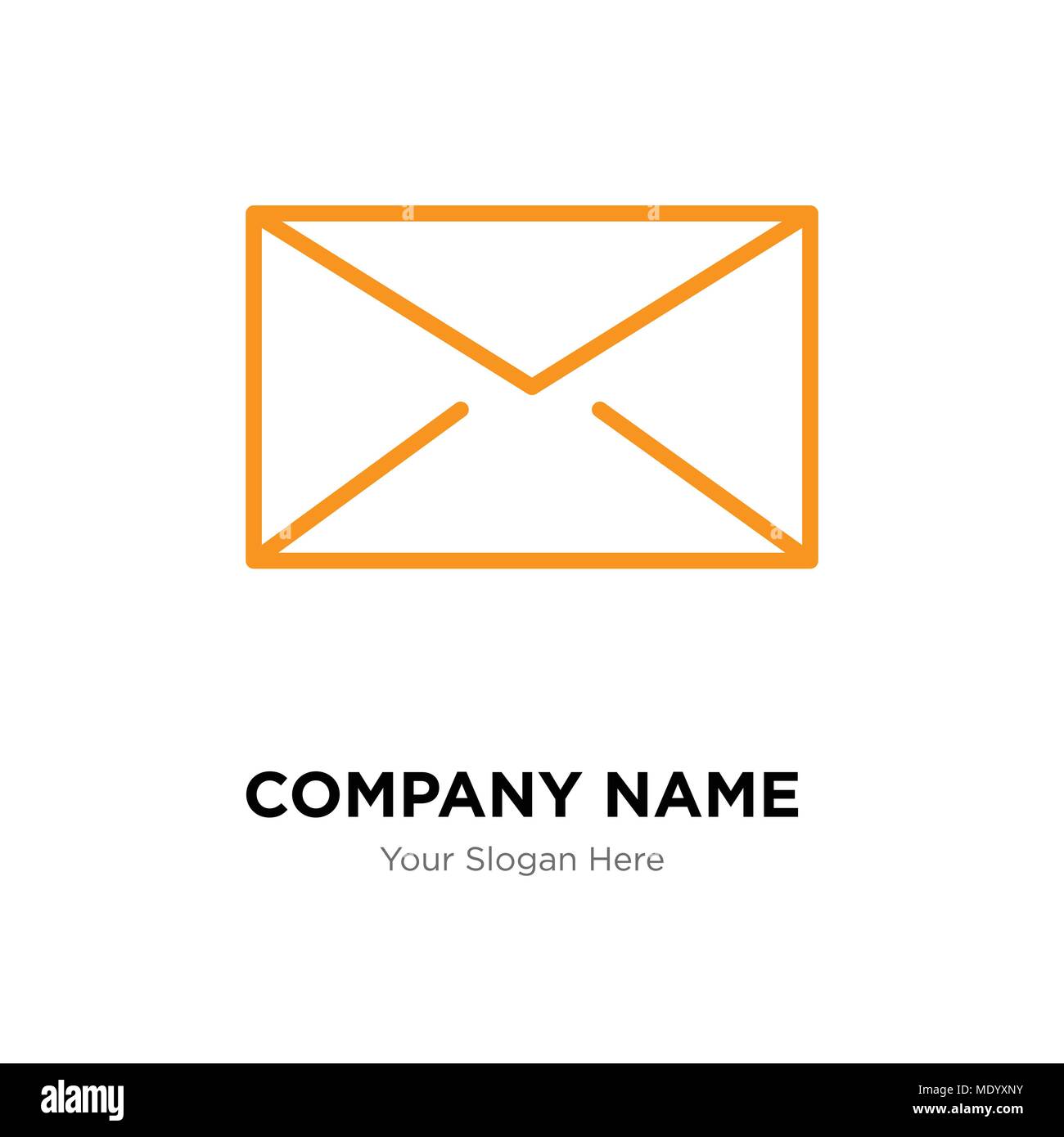 Closed envelope company logo design template, Business corporate vector icon Stock Vector