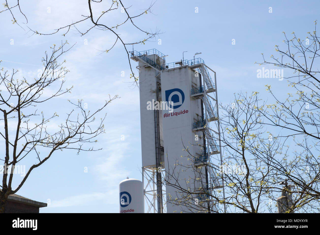 Dortmund, Ruhr Area, North Rhine Westphalia ,Germany - April 16 2018: French multinational company Air Liquide which supplies industrial gases Stock Photo